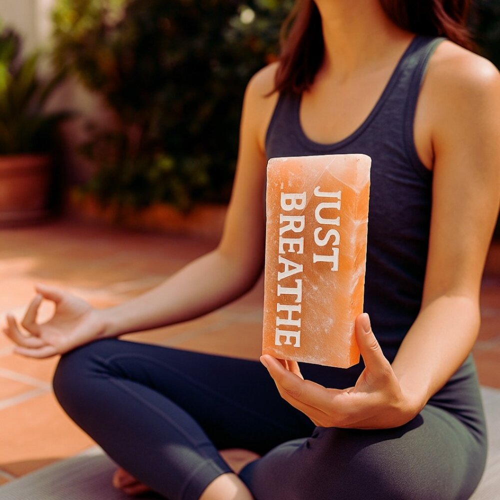Breathe Deep: Affirmation Salt Brick for Wellness & Mindful Living
